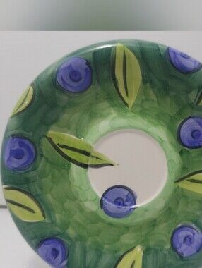 Vintage Bob Mackie Saucer Pear & Grapes Fruit Design 2000 Retired No Chips